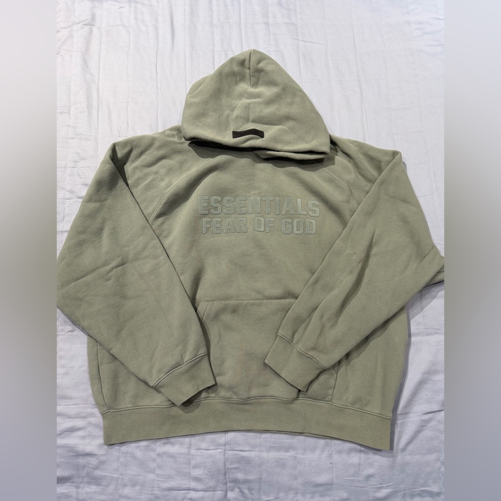 Essentials Fear of God Green Hoodie